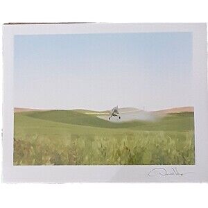 Donald Verger  11"x14" Photo Crop Dusting in a field ready for framing